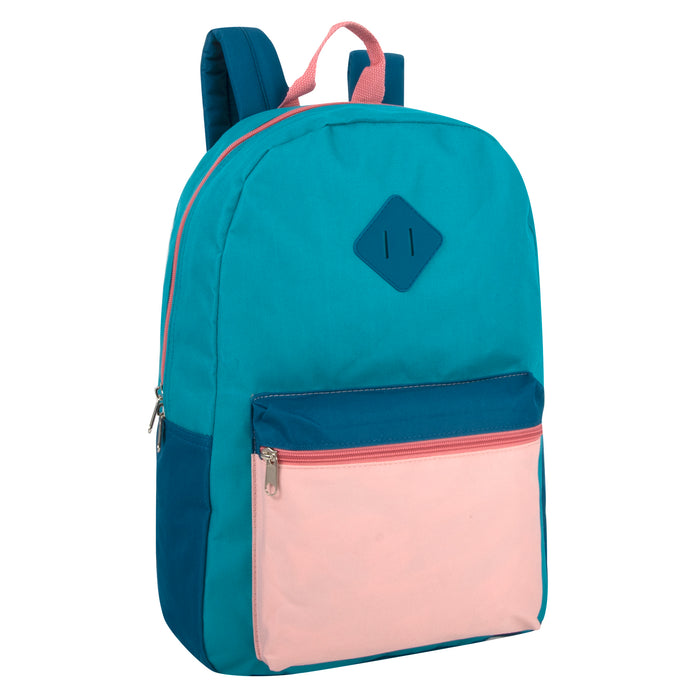 Multicolor 17-Inch Large-Capacity Backpack