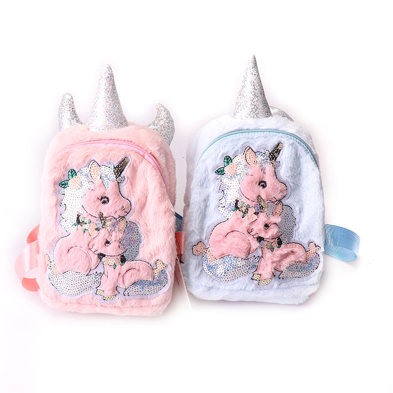 Plush Unicorn Student Schoolbag